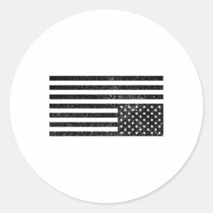 Adesivo Redondo Bandeira Americana de Cabeça para Baixo