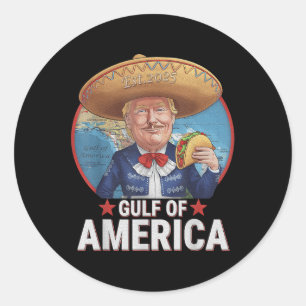 Adesivo Redondo Bandeira Americana Do Golfo De Eua No Leste De 202