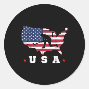 Adesivo Redondo Bandeira Americana EUA