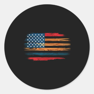 Adesivo Redondo bandeira americana mexicana serape cinco de mayo p