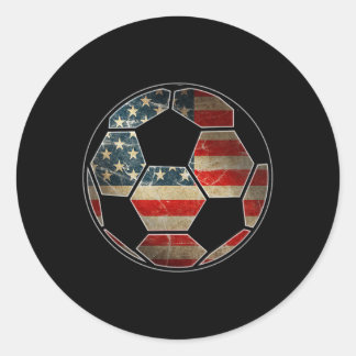 Adesivo Redondo Bandeira Americana No Futebol Ll - Bandeira do Fut