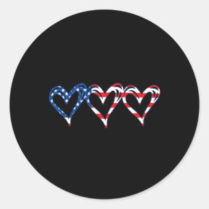 Adesivo Redondo Bandeira Americana Patriótica Forças Armadas 4t