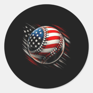Adesivo Redondo Bandeira Americana Tee Usa Patriótica Independe