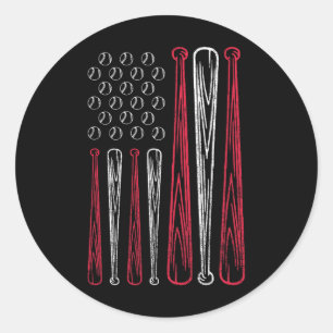 Adesivo Redondo Bandeira Americana Vende Azul Branco Vermelho 4 De