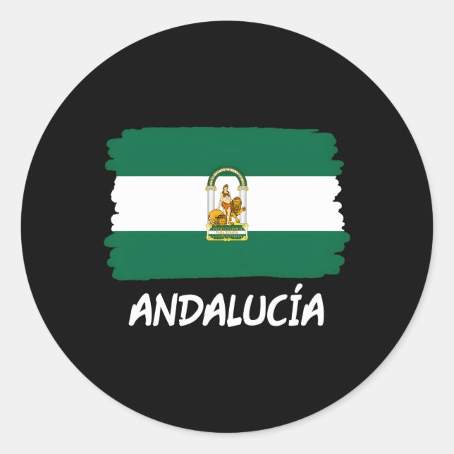 Adesivo Redondo Bandeira Andaluzia (Frente)