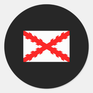 Adesivo Redondo Bandeira Antiga da Espanha Nova Espanhola