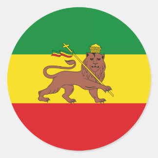 Adesivo Redondo Bandeira antiga da Etiópia