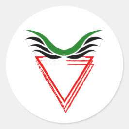 Adesivo Redondo Bandeira Apartheid da Palestina Livre