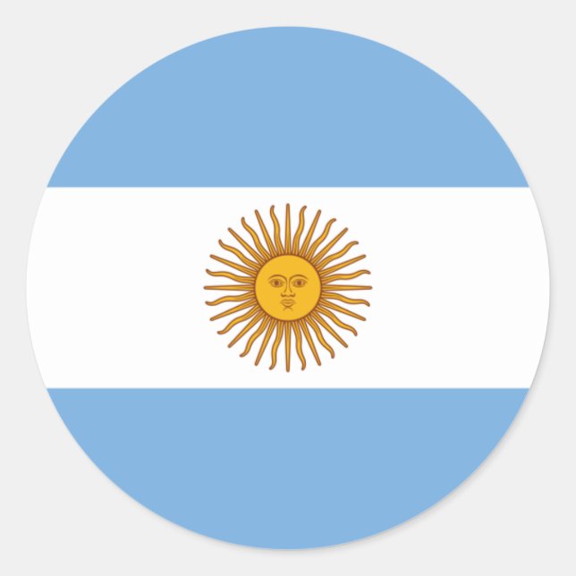 Adesivo Redondo Bandeira argentina, Bandeira da Argentina (Frente)