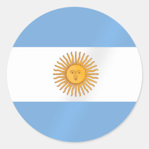 Adesivo Redondo Bandeira argentina de presentes de Argentina