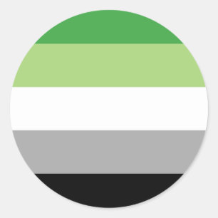 Adesivo Redondo bandeira aromantic