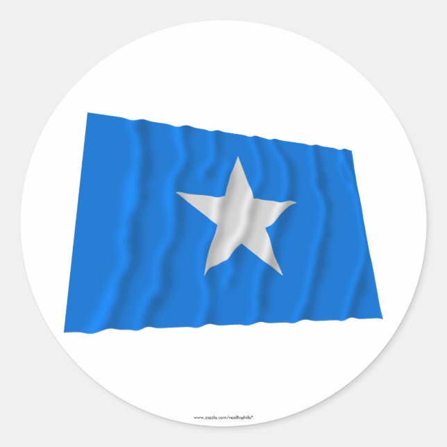 Adesivo Redondo Bandeira azul Bonnie/para o oeste bandeira da (Frente)