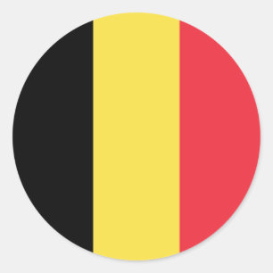 Adesivo Redondo Bandeira belga, Bandeira da Bélgica