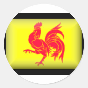 Adesivo Redondo Bandeira Bélgica-Valona