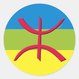 Adesivo Redondo bandeira berbere amazigh