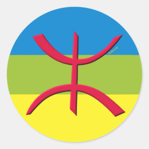 Adesivo Redondo bandeira berbere amazigh