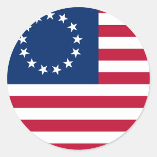 Adesivo Redondo bandeira betsy dos EUA