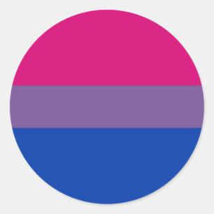 Adesivo Redondo Bandeira Bi Para Orgulho Bissexual