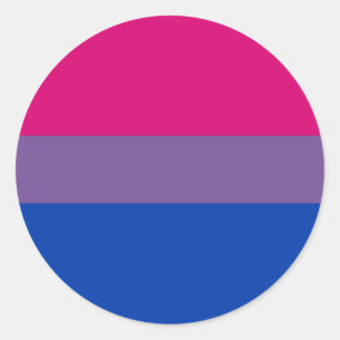 Adesivo Redondo Bandeira bissexual do orgulho