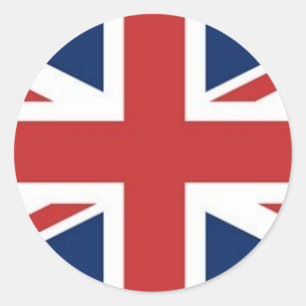 Adesivo Redondo Bandeira Britânica