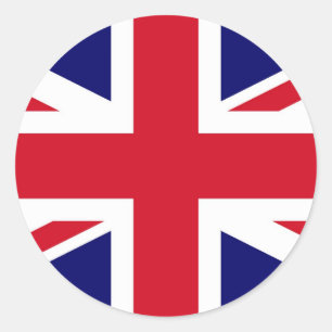 Adesivo Redondo Bandeira Britânica