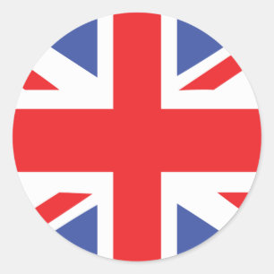 Adesivo Redondo bandeira britânica de Reino Unido