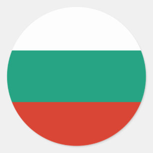 Adesivo Redondo Bandeira Bulgária
