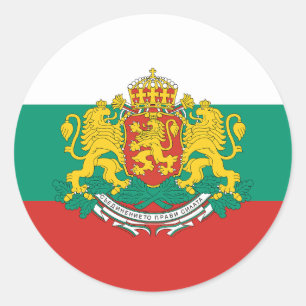 Adesivo Redondo Bandeira Bulgária