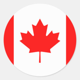 Adesivo Redondo Bandeira canadense