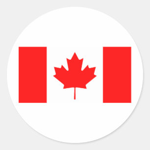 Adesivo Redondo Bandeira canadense