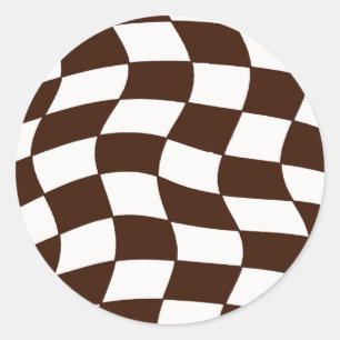 Adesivo Redondo bandeira checkered do fã de competência