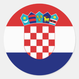 Adesivo Redondo Bandeira croata - Trobojnica