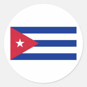Adesivo Redondo Bandeira Cuba