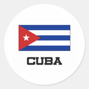 Adesivo Redondo Bandeira Cuba