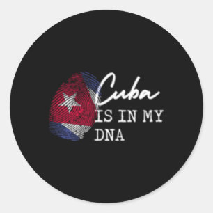 Adesivo Redondo Bandeira cubana Dna Cuba