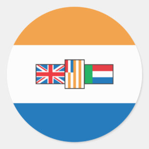 Adesivo Redondo Bandeira da África do Sul 1928
