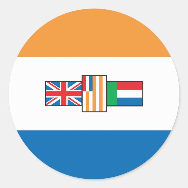 Adesivo Redondo Bandeira da África do Sul 1928 (Frente)