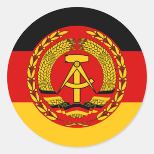 Adesivo Redondo Bandeira da Alemanha Oriental - Flagge der DDR (GD