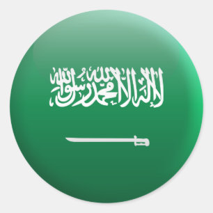 Adesivo Redondo Bandeira da Arábia Saudita