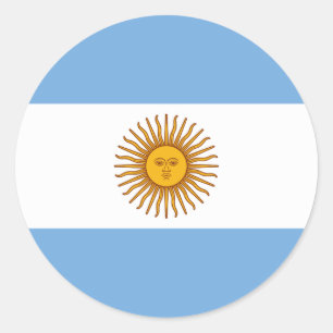 Adesivo Redondo Bandeira da Argentina