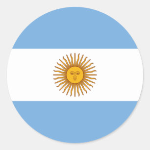 Adesivo Redondo Bandeira da Argentina