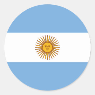 Adesivo Redondo Bandeira da Argentina