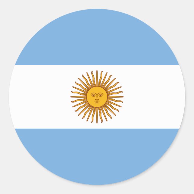 Adesivo Redondo Bandeira da Argentina (Frente)