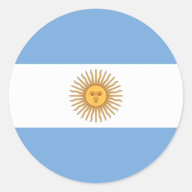 Adesivo Redondo Bandeira da Argentina (Frente)