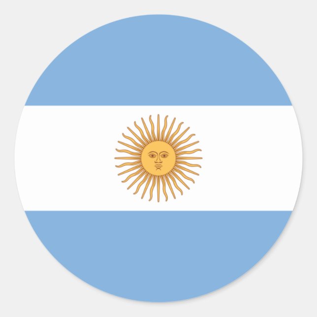 Adesivo Redondo Bandeira da Argentina (Frente)