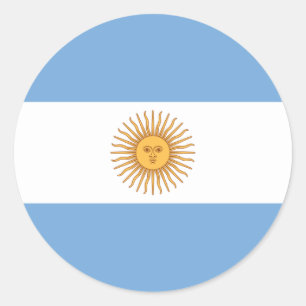 Adesivo Redondo Bandeira da Argentina