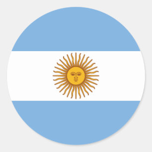 Adesivo Redondo Bandeira da Argentina