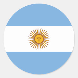 Adesivo Redondo Bandeira da Argentina - Bandera da Argentina