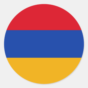 Adesivo Redondo Bandeira da Armênia