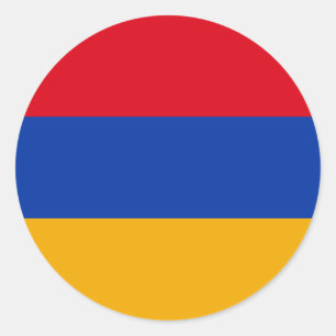Adesivo Redondo Bandeira da Armênia